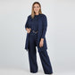 💜 LAST DAY PROMOTION 50%OFF 💜Elegant 3-piece set including long cardigan, top and pants💞