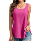 🔥50% OFF🔥Womens Tank Tops Sleeveless EyeletEmbroidery Scoop Neck Loose Fit Casual SummerFlowy