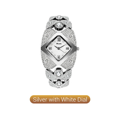 🎉🛍️2025 New Fashion💎Women's Retro Quartz Watch with Sparkling Rhinestones