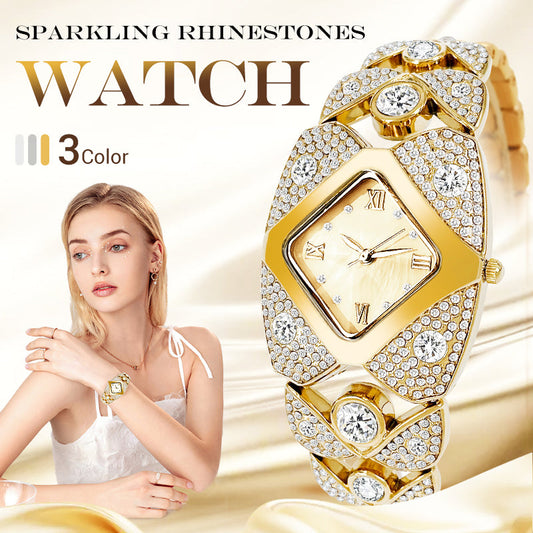 💎Women's Retro Quartz Watch with Sparkling Rhinestones