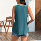 🔥50% OFF🔥Womens Tank Tops Sleeveless EyeletEmbroidery Scoop Neck Loose Fit Casual SummerFlowy