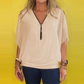 🔥 Hot Sale-49% OFF👚Women's Chiffon Zip-up Neck Casual Top