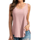 🔥50% OFF🔥Womens Tank Tops Sleeveless EyeletEmbroidery Scoop Neck Loose Fit Casual SummerFlowy