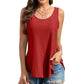 🔥50% OFF🔥Womens Tank Tops Sleeveless EyeletEmbroidery Scoop Neck Loose Fit Casual SummerFlowy