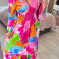 🎊Mother's Day Limited Time 50% OFF💃V-neck Floral Seaside Vacation Loose Dress
