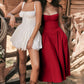 💕Spring New💃Spaghetti Strap Pleated Corset Midi Dress with Pocket