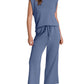 💕Summer Fashion New Limited Time 49% OFF🥻 Women's Casual Cap Sleeve Top Wide Leg Crop Pants Two Piece Sets