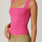 🎊Tank tops that let you go out without fear of embarrassment--Limited Time Buy 1 Get 1 Free🎽Women's Square Neck Sleeveless Double-Layer Tank Top