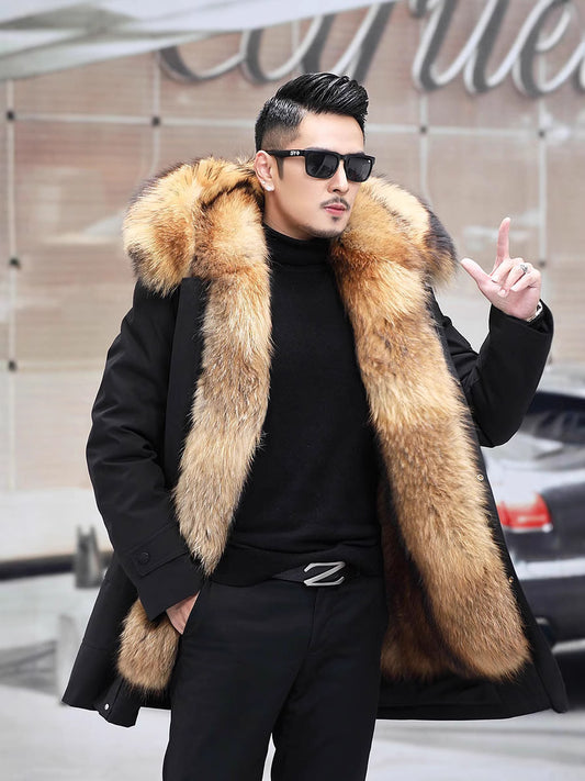 🔥 New Season Hot Sale 🔥 Elegant Hooded Mid-Length Jacket with Detachable Plush Interior