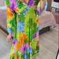 🎊Mother's Day Limited Time 50% OFF💃V-neck Floral Seaside Vacation Loose Dress