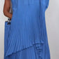 🎀2025 New Arrivals Limited Time 50% OFF👗Laney Pleated Short Sleeve Irregular Midi Top and Elastic Waist Wide Leg Pants Set✨