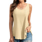 🔥50% OFF🔥Womens Tank Tops Sleeveless EyeletEmbroidery Scoop Neck Loose Fit Casual SummerFlowy