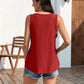 🔥50% OFF🔥Womens Tank Tops Sleeveless EyeletEmbroidery Scoop Neck Loose Fit Casual SummerFlowy