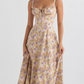 💃Summer Special🌸Strapless dress with floral print at the waist