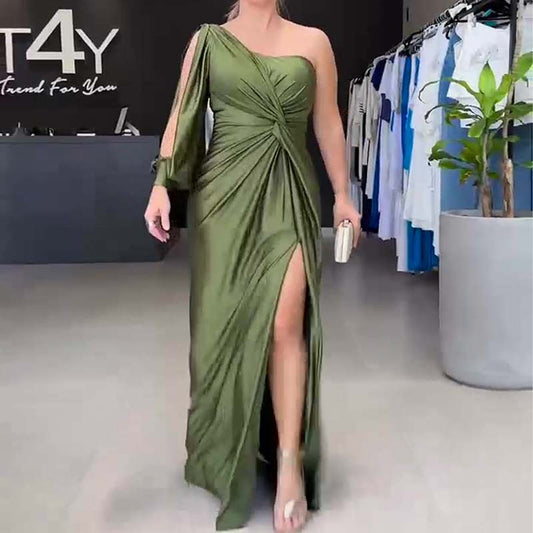👑50% OFF SALE💃Women’s Elegant One-Shoulder Dress