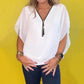 🔥 Hot Sale-49% OFF👚Women's Chiffon Zip-up Neck Casual Top