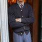 Men's V-Neck Open Front Sweater in Solid Colors