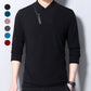 Men’s Zipper V Neck Pullover Solid Tops