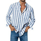 Men's Casual Stylish Striped Long-Sleeve Shirt