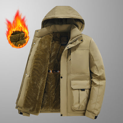 The Last Sale of the Winter Season-Men's Warm Waterproof Hooded Jacket