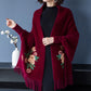 Embroidered Sleeve Cuff Ethnic Style Poncho