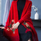 Embroidered Sleeve Cuff Ethnic Style Poncho