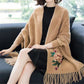 Embroidered Sleeve Cuff Ethnic Style Poncho