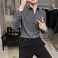Men's Slim-Fit Striped Long-Sleeve Shirt（37% OFF）