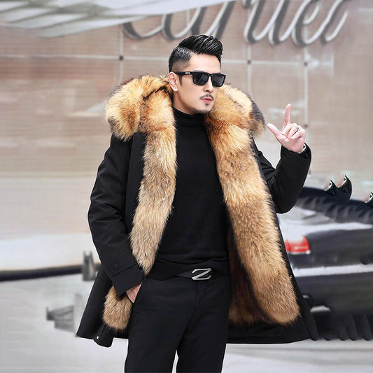 🔥 New Season Hot Sale 🔥 Elegant Hooded Mid-Length Jacket with Detachable Plush Interior