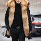 🔥 New Season Hot Sale 🔥 Elegant Hooded Mid-Length Jacket with Detachable Plush Interior