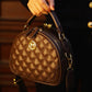 Women's Top-Handle Crossbody Bag with Diamond Lattice Pattern