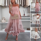 🌸Spring Special 50% OFF👗 Women's Mesh Patchwork Strapless Dress