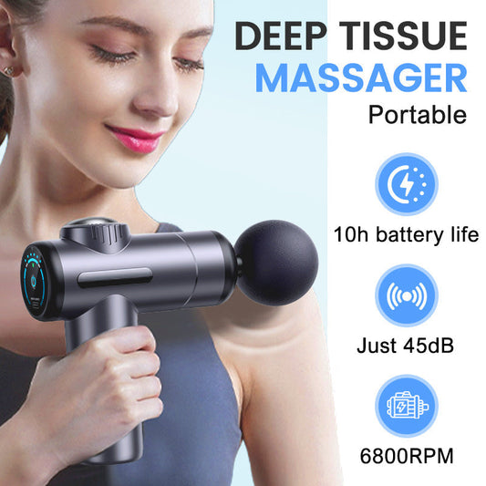 ✨Tips For Quick Relaxation🎁Portable Deep Tissue Massager with 6 Speeds & 4 Heads