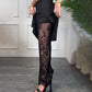 🎉50% OFF Sale🌹 Women's Sexy Lace Lined Wide Leg Pants - Elegant Lace, Stylish Cut, Show Off Your Charming Curves!