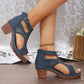 🎉🛍️Hot Promotion 50% OFF👡Versatile Hollow Out Mid Heel Open Toe Sandals