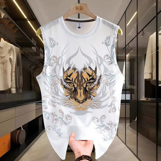 🔥Hot Sale🔥Buy 3 Get 2 Free🐅Men's Sleeveless Printed Cool Feeling Vest