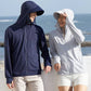 🎉50% OFF ✨Detachable Large Brim UPF50+ Ice Silk Sunscreen Clothing