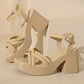 🎉Mother's Day 50% OFF👡Women’s Open Toe High Chunky Heel Sandals