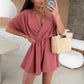 🎉Mother's Day 50% OFF👗Women’s Wrap V-Neck Shorts Jumpsuits