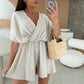 🎉Mother's Day 50% OFF👗Women’s Wrap V-Neck Shorts Jumpsuits
