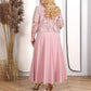 👑50% OFF🎁Haute Couture luxury|Lace embroidered jacket × satin solid evening dress set