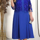 👑50% OFF🎁Haute Couture luxury|Lace embroidered jacket × satin solid evening dress set