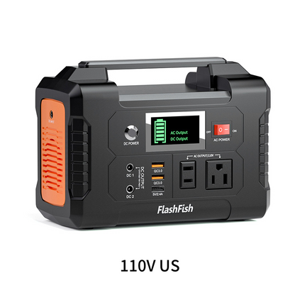 ⚡FlashFish 200W Solar Generator - Portable Power Station with LCD Display for Blackouts & Camping