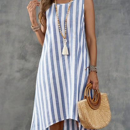 👗Women's Fashion Printed Sleeveless Round Neck Dress