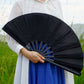⏳Limited Handmade 50% Sale🎁Vintage Retro Chinese Kung Fu Tai Chi Festival Dance Handheld Fabric Fan