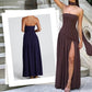🎉50% OFF Sale💃Women's Sexy Strapless Backless High Split Maxi Dresses
