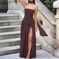 🎉50% OFF Sale💃Women's Sexy Strapless Backless High Split Maxi Dresses
