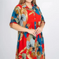🔥Flash Sales 50%OFF🔥Women’s Loose Lapel Printed Button-Down Long Dress