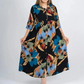 🔥Flash Sales 50%OFF🔥Women’s Loose Lapel Printed Button-Down Long Dress