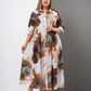 🔥Flash Sales 50%OFF🔥Women’s Loose Lapel Printed Button-Down Long Dress